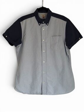 Next Short Sleeve Blue Button Down Shirt